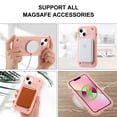 thumbnail image 4 of SaniMore for iPhone 13 6.1" Magnetic Case Support Wireless Charging, Soft Silicone & Hard Plastic Frame Built-in 36 Grain N52 Magnets Heavy Duty Full Body Protective Shell, Rosegold, 4 of 7