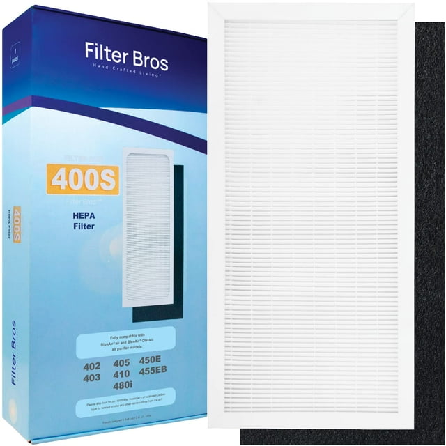 Filter Bros Filtre de Remplacement HEPA SmokeyStop Classique des Années 400 Compatible avec BLUEAIR 480i
