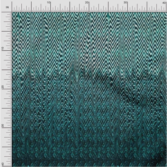 oneOone Cotton Flex Fabric Waves Panel Print Fabric BTY 40 Inch Wide