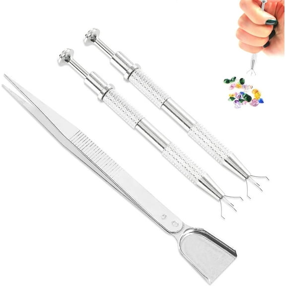 Triani Sprinkles Tools Set of 3 for Cake Decorating with 4 Claws Sprinkle Tweezers with Shovel Head Pearl Grabber for Cookie Cupcake Decoration