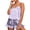 *Purple, variant on ClodeEU Women's Printed Ruffle Trim Pajama Set,Spaghetti Strap Loungewear Sleepwear Pink^,Womens Plus L