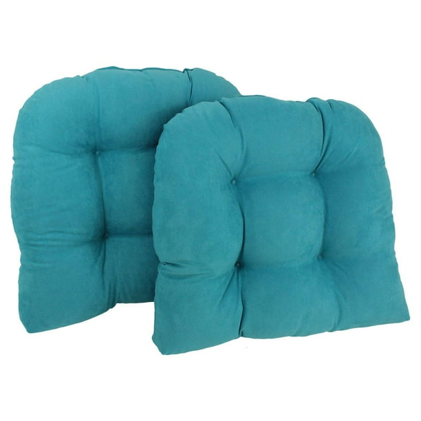 Blazing Needles Microsuede UShaped Indoor Chair Cushion Set of 2