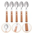thumbnail image 4 of Miangastore Stainless Steel Spoons Silver 6Pcs 7.9x1.5x0.5In Curved Handle, 4 of 8