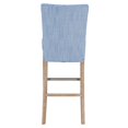 thumbnail image 6 of Milton Fabric Bar Stool Natural Wood Legs, Blue Stripes, 6 of 8