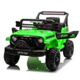 thumbnail image 7 of 12V Ride on Electric Truck Car for Kids, 12V Kids Electric Vehicles w/ Remote Control, Four-wheel suspension, USB, Bluetooth, Power display, lights, Battery Powered Ride on Toys for Boys Girls(Green), 7 of 7