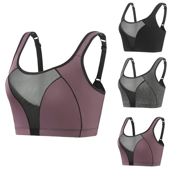 High-Impact Women's Sports Bra Shock-Absorbing Large Chest Yoga Top Comfort Fit for Fitness and Daily Wear #Black,L