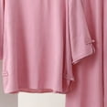 thumbnail image 5 of BaoFuBaoMei Rayon Pajamas for Women 2 Piece Plus Size Crew Neck Short Sleeve Top and Pants Sleepwear Solid Relaxed Fit Comfy Lounge Set, 5 of 9