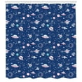 thumbnail image 3 of Ambesonne Blue Sky Shower Curtain, Galaxy Planets Stars Art, 69"Wx75"L, Dark Sky Blue White, 3 of 3