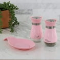 thumbnail image 2 of Servette Home Round Silicone Spoon Rest & 4oz Glass Salt and Pepper Shaker Set - Pink, 2 of 6