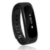 TechComm Z15 Water-Resistant Fitness Activity Tracker with Bluetooth, Call and Text Notifications, Pedometer, Sleep Monitor, Wake Up Gesture, Remote Music and Remote Camera - Black