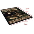 thumbnail image 6 of Handcraft Rugs Cabin Rug  Lodge, Cabin Nature and Animals Area Rug  Modern Nature Pattern Cabin Area Rug  Abstract, Black/Beige/Green/Red-Wolf/Moon/Deer 4x5 feet, 6 of 6