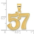 thumbnail image 5 of Diamond2Deal 14K Yellow Gold Polished Etched Number 57 Pendant for Women, 5 of 6