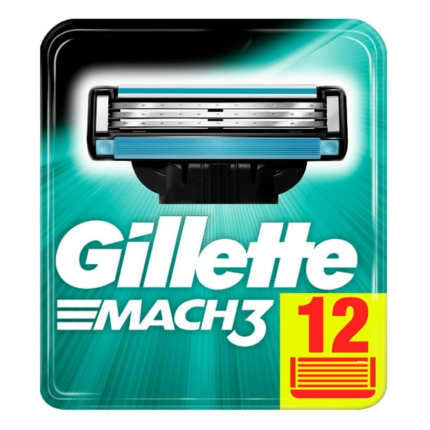 Gillette Mach3 Refill Blade Cartridges for Men, 12 Count