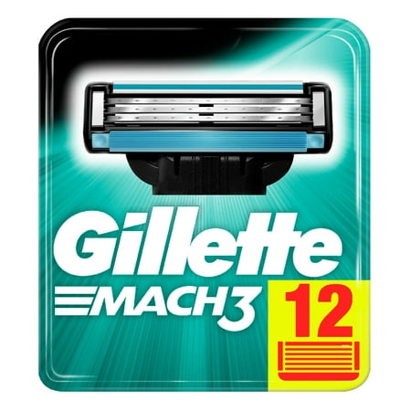 Gillette Mach3 Refill Blade Cartridges for Men, 12 Count