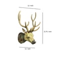thumbnail image 4 of Benjara BM225514 Fabric Forest Stag Head Wall Decor with Distinct Pattern, Beige, 4 of 4