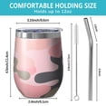 thumbnail image 5 of Camouflage 12oz Stainless Steel Insulated Wine Tumbler with Lid and Straw – Double Wall Vacuum Mug for Hot & Cold Drinks, 304 Steel Interior, Sweat-Free Design, 5 of 5