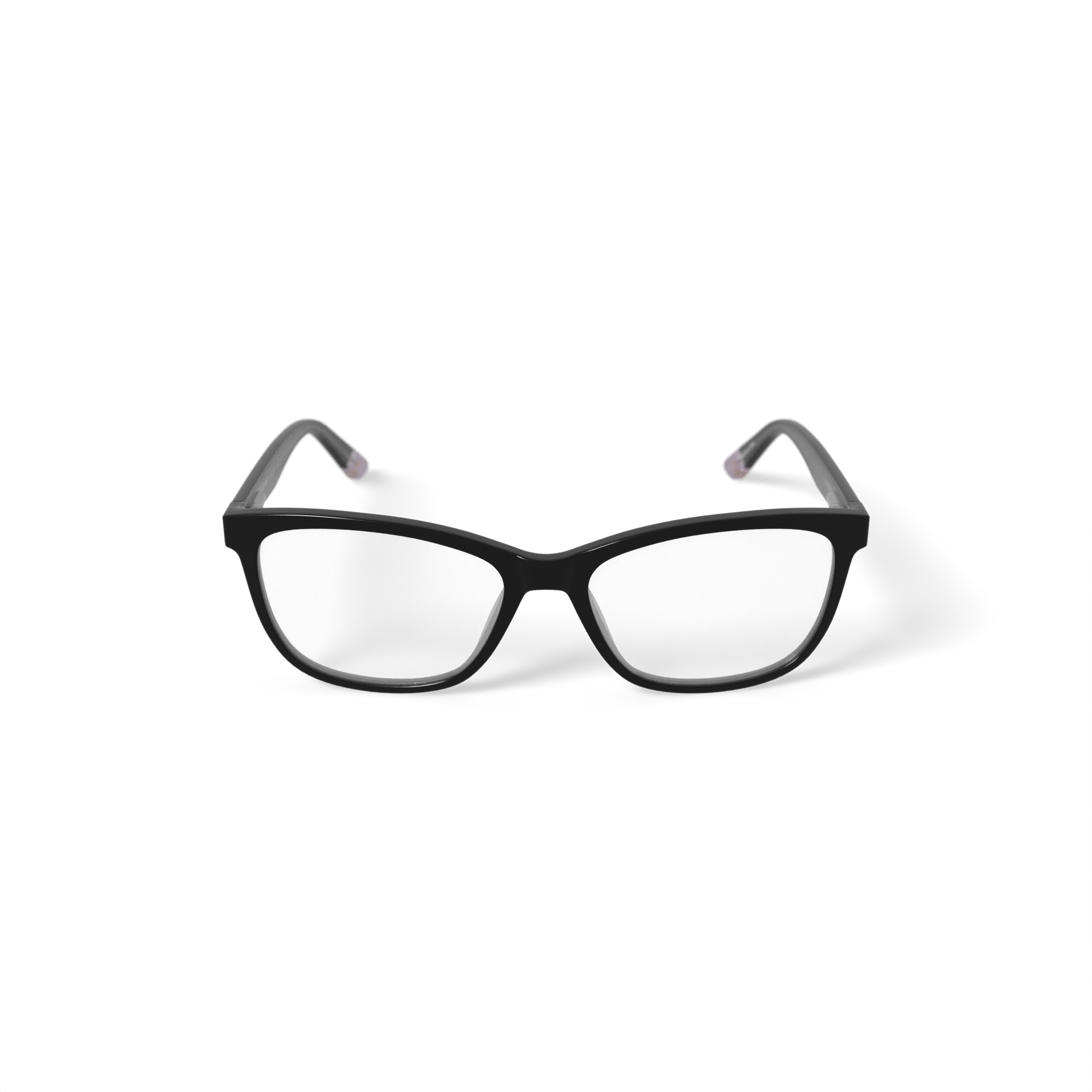 Hard Candy Women's HC38 Square Prescription Eyeglasses with Case, Dark Grey