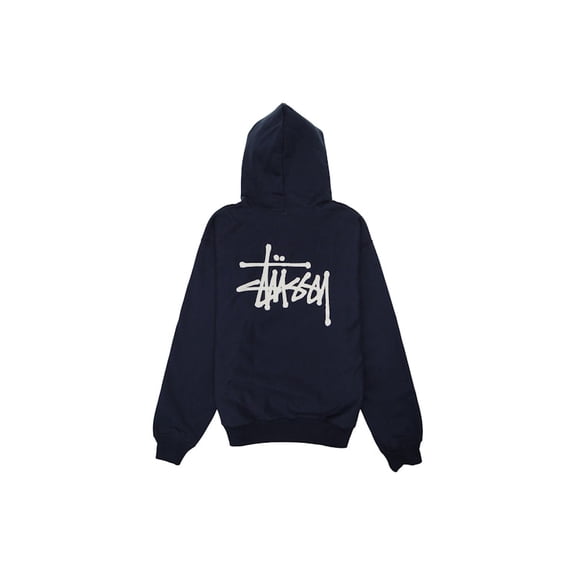Stussy Men's Basic Hoodie Navy/White, from StockX