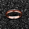 thumbnail image 4 of Tungsten Steel Ring 4 mm Wide Rose Gold Inlaid Acacia Wood Tungsten Steel Ring, 4 of 4