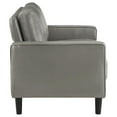 thumbnail image 5 of FurniFact Gray Faux Leather 2 Seater Couch, Leather Loveseat Sofa for Living Room, 5 of 10