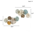 thumbnail image 2 of Lenzie Multi-colored Lily Pad Leaves 2-piece Metal Wall Decor Set 97682, 2 of 6