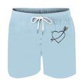 thumbnail image 4 of Mens Casual Pantalones Cortos en Forma de Corazón Impreso Cordón Bolsillo Playa, Poliéster Spandex para Primavera Verano Al Aire Libre Y Diario, 4 of 9