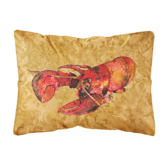 Carolines Treasures 8715PW1216 Lobster Canvas Fabric Decorative Pillow, 12H x16W, multicolor