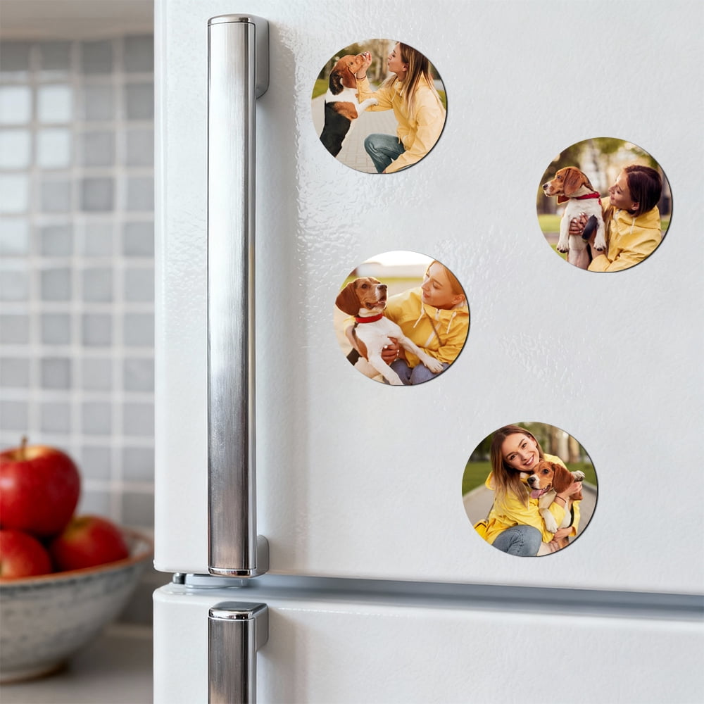 Sublimation Blank Circle Fridge Magnets 2.5 Inch Diameter 50-Pack