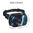 thumbnail image 4 of Balery Colorful Plant Wolf Mochila Cinturón para Mujeres y Hombres, Bolsa de Cintura Impermeable de Doble Capa con Correa, 4 of 9