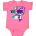 thumbnail image 3 of Inktastic Suicide Prevention I Wear Teal and Purple for My Uncle Boys or Girls Baby Bodysuit, 3 of 5