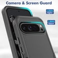 thumbnail image 3 of Dteck Case for Google Pixel 9 Pro XL,Military Grade Protection Silicone + PC Case Shockproof Back Cover for Google Pixel 9 Pro XL,Black, 3 of 5