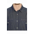 thumbnail image 5 of Turtle Bay New York Mens Western Snap Front Button Shirt in Denim and Twill, 5 of 7