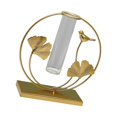 thumbnail image 1 of fastboy Vase en Verre Hydroponique Moderne Cadre en Métal Terrarium pour Décoration de Bureau Rond Or 1Set, 1 of 6