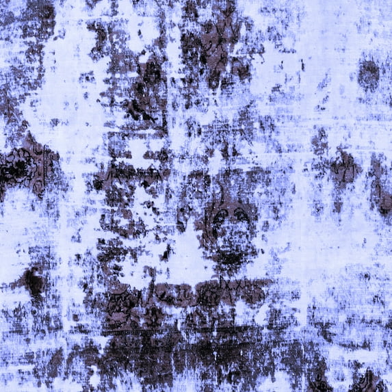 Ahgly Company Indoor Square Abstract Blue Modern Area Rugs, 3' Square