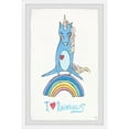 thumbnail image 3 of Marmont Hill Playful Rainbow Unicorn Framed Wall Art, 30.00" x 1.50", 3 of 5