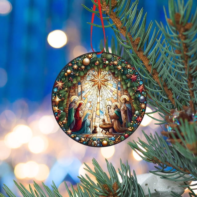 Decoración de Belén Xihbxyly Especiales Del Día Árbol de Navidad de Madera