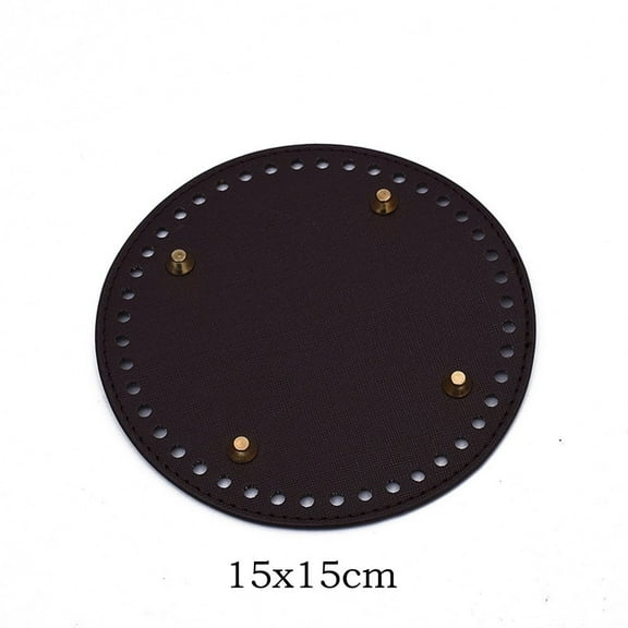 15*15cm Round Bottom For Knitted Bag PU Leather Bag Base With Holes DIY Handmade Bag Bottom Crochet Bag Bottom Accessories