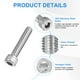 thumbnail image 2 of Uxcell 10-Pack M8 x 40mm Tornillos de Cabeza Hexagonal, Tornillos de Máquina de Acero Inoxidable 304, Sujetadores de Precisión de Rosca Completa, 2 of 7