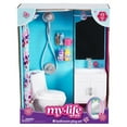 thumbnail image 4 of My Life As Bathroom Play Set with Shower and Light-up Vanity for 18" Doll, 17 Pieces, 4 of 5