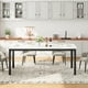 thumbnail image 4 of Mesa de Comedor Industrial para 6-8 Personas, Mesa de Madera de 71" con Estructura Metálica, Acabado Rústico, 4 of 6