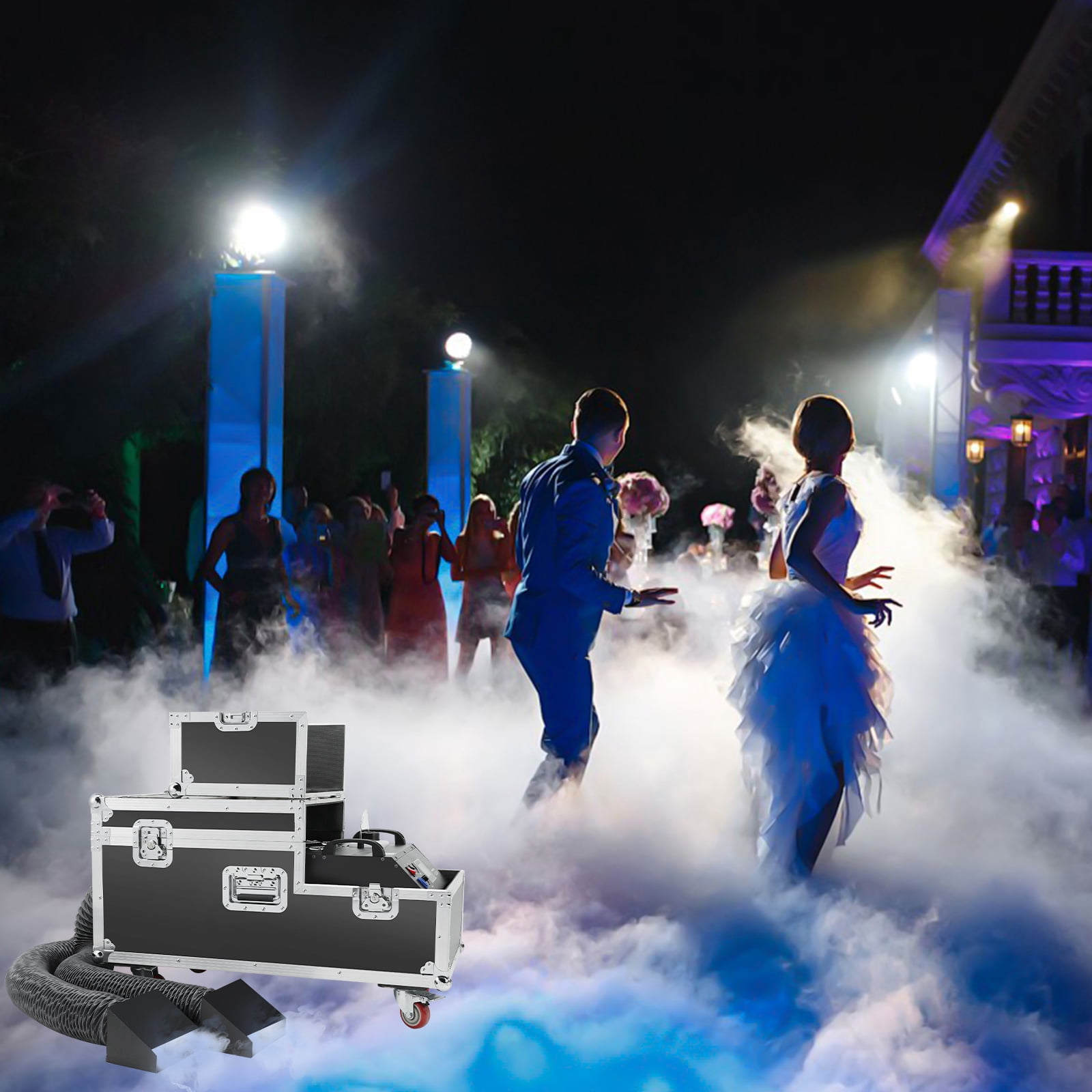 2000W Low Lying Fog Machine, Fog Machine with DMX Remote Control Professional fog machine Water Based Fog Machine, Perfect for Wedding, Halloween, Party and Smoke Stage Effect