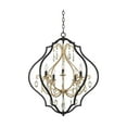 thumbnail image 3 of Possini Euro Design Clara Black Gold Pendant Chandelier 27" Wide Industrial Ornate Cage Amber Crystal 5-Light Fixture for Dining Room Kitchen Island, 3 of 13
