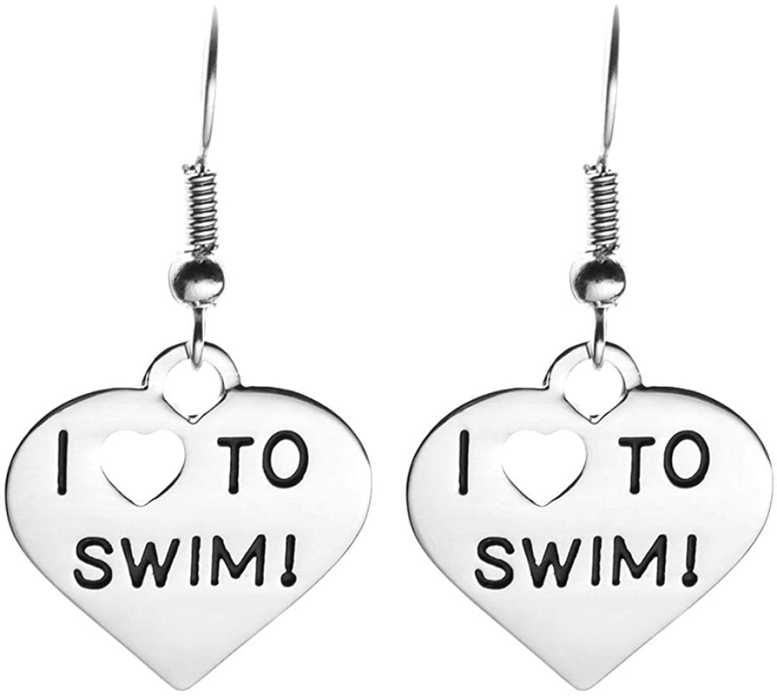 Swimming Pool Earrings Swimmer Earrings Jewelry Swimmer Gift Swimming Lover Gift Sports Earrings Sports Lover Gift Pool Party Earrings