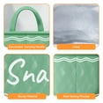 thumbnail image 3 of Wlnokfjo Snack Basket for Pantry & 5 Seal Clips - Snack Bin Organizer for Countertop - Imitation Linen Snack Storage Containers for Storing Chips, Pretzels, Cookies, Popcorn and more,Green, 3 of 9