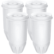 4-Pack ZR-017 Water Filter Replacement for Water Pitcher and Dispenser, 6-Stage Filter Replacement 0 TDS for Improved Tap Water Taste