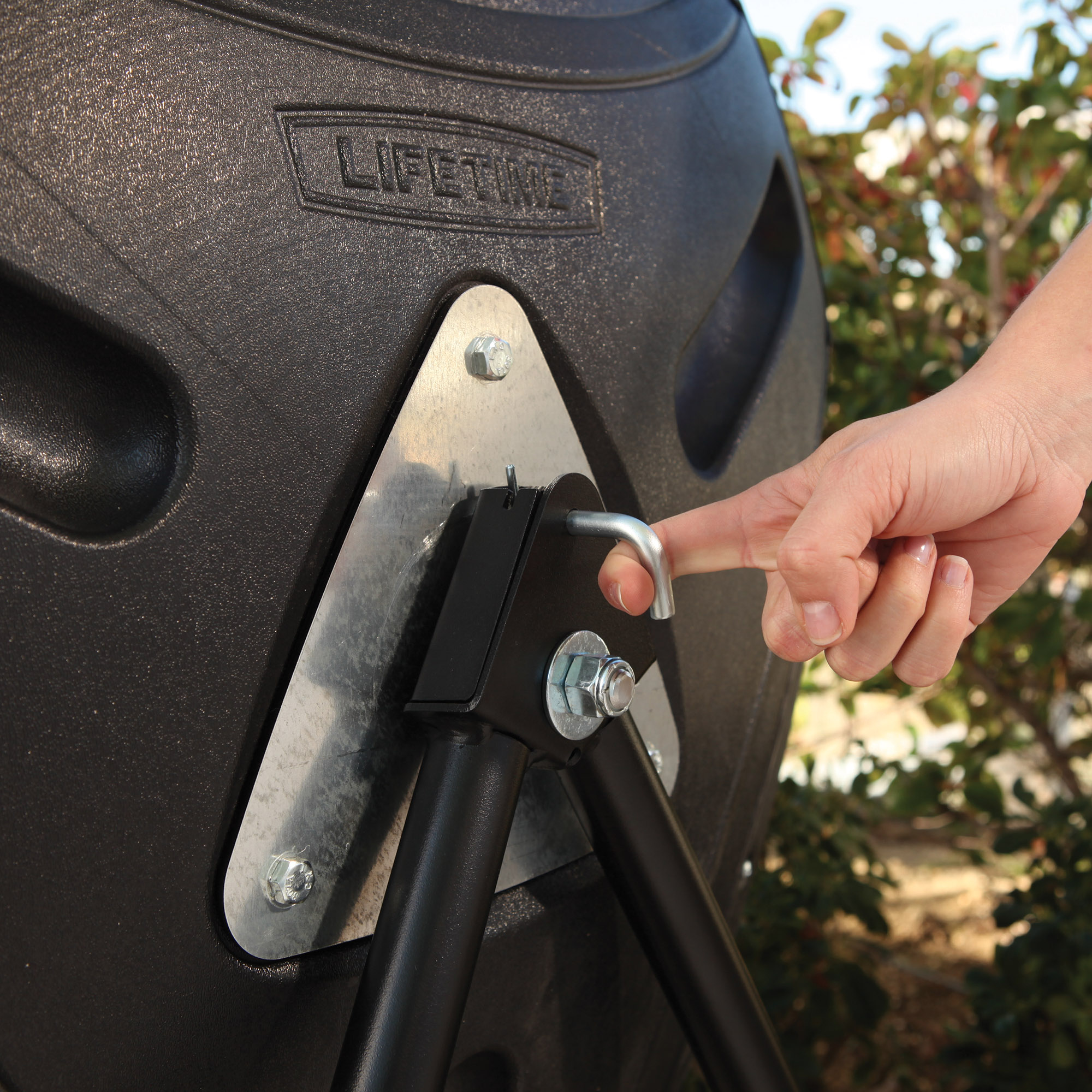 80 Gallon Compost Tumbler Black Extra Large Removable Lid Easy Rotation