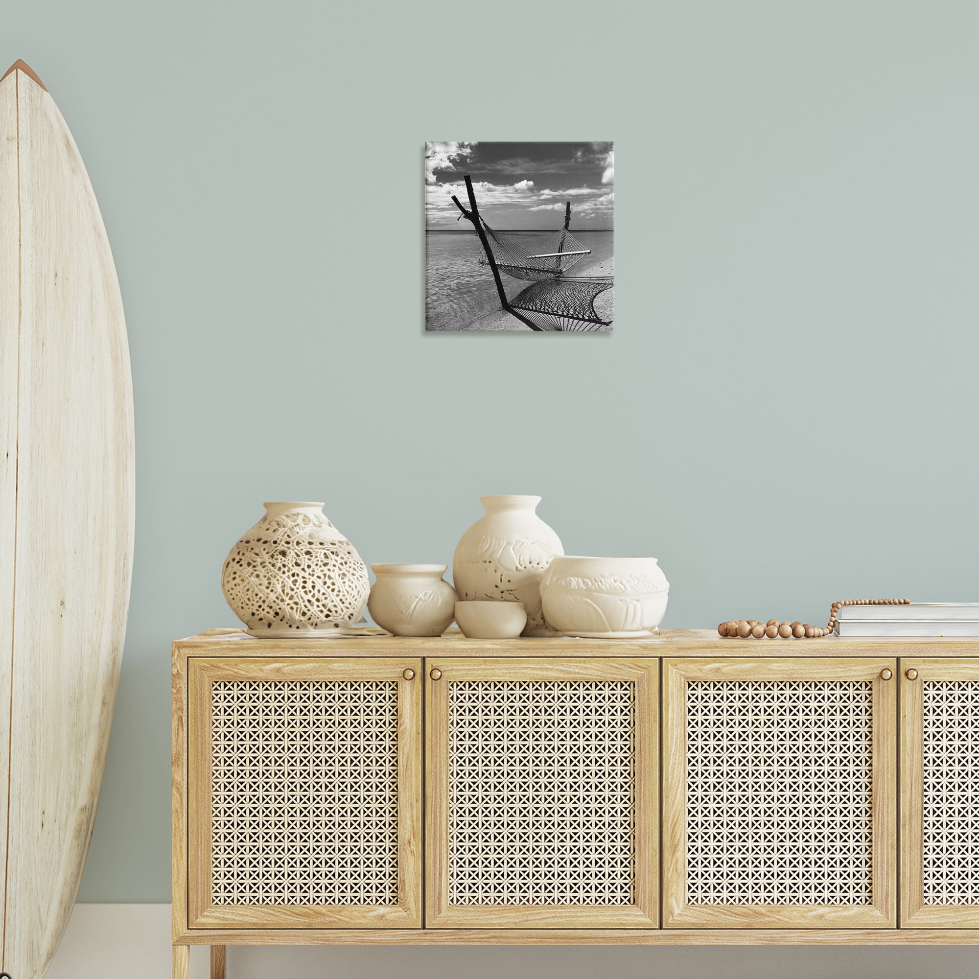 Stupell Industries Windward Beach Hammock Coastal Photography Gallery Wrapped Canvas Art Print Wall Art, 17 x 17