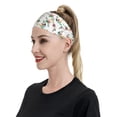 thumbnail image 4 of Wukai Pretty Floral With Leaves Sports sweatband,Men & Women Sweatband Headband for Running, Cross Training, Racquetball, Working Out, 4 of 7