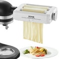thumbnail image 1 of VEVOR Accessoire à Pâtes pour Batteur sur Socle KitchenAid, Ensemble de Coupe-Rouleau à Pâtes 3-en-1 en Acier Inoxydable Incluant Rouleau à Feuilles de Pâtes, Coupe-Spaghettis et Fettuccines, Fabricant de Pâtes à 8 Boutons d'Épaisseur Réglable, 1 of 9