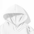 thumbnail image 3 of VSSSJ Mens Hoodies Relaxed Fit Solid Color Casual Hooded Sweatshirts Long Sleeve Drawstring Comfy Basic Versatile Pullover with Pocket White XL, 3 of 5